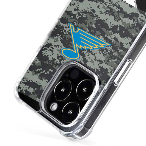 NHL St. Louis Blues Camo iPhone 15 Pro MagSafe Case